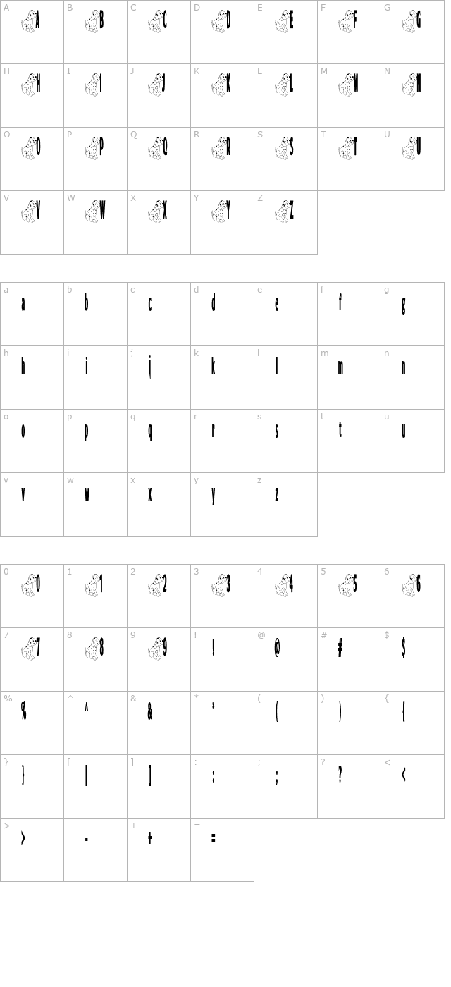 DalmationPuppy character map