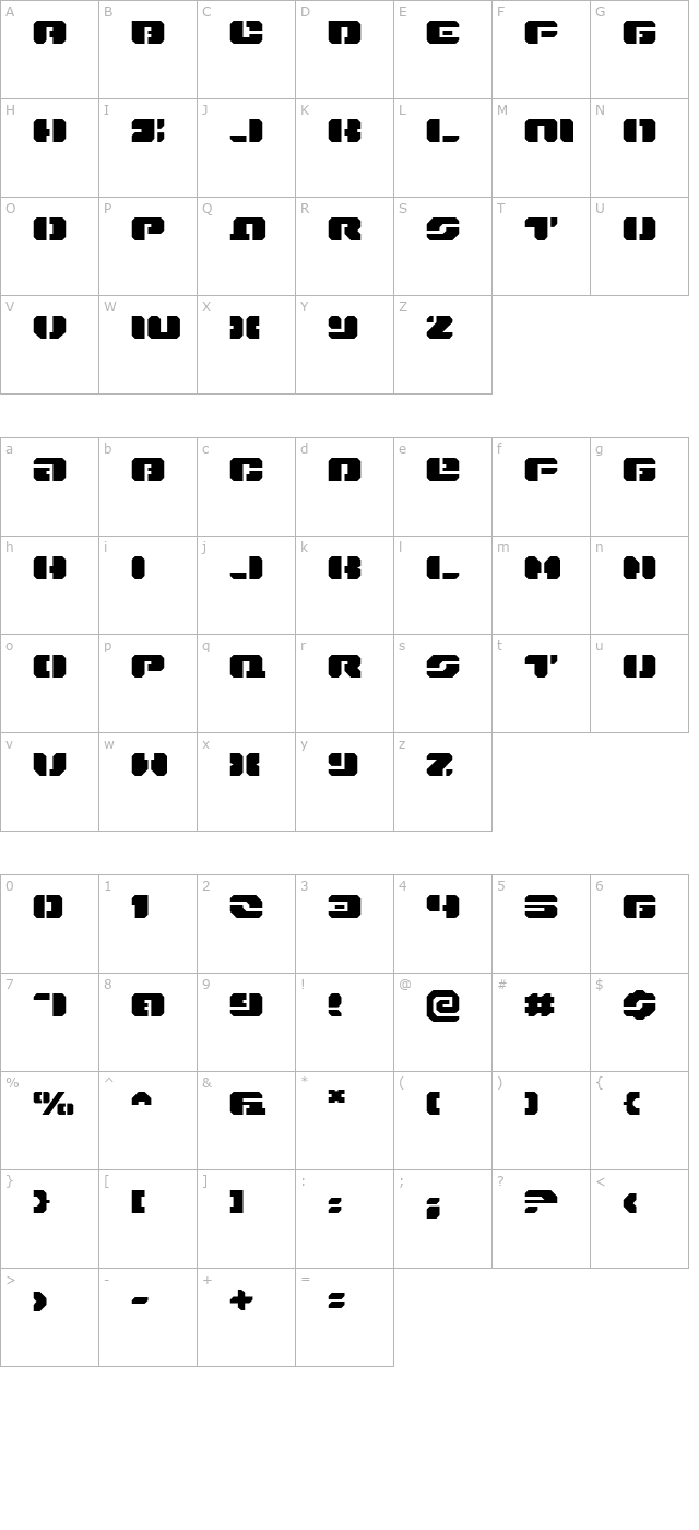 Dan Stargate Extra Expanded character map