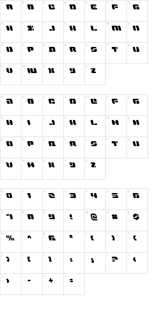 Dan Stargate Leftalic character map