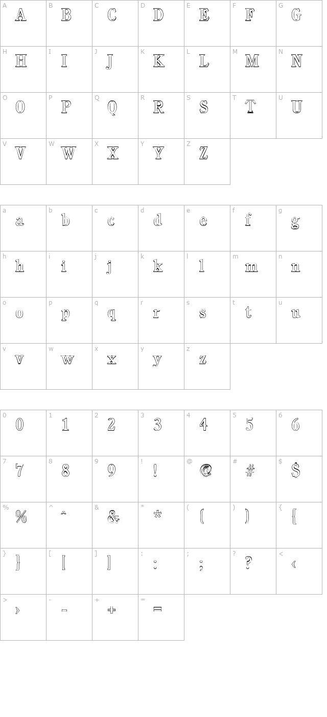 DanielBeckerOutline character map