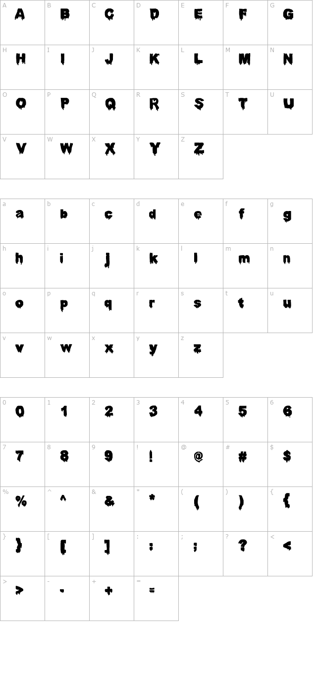 darah-erc character map