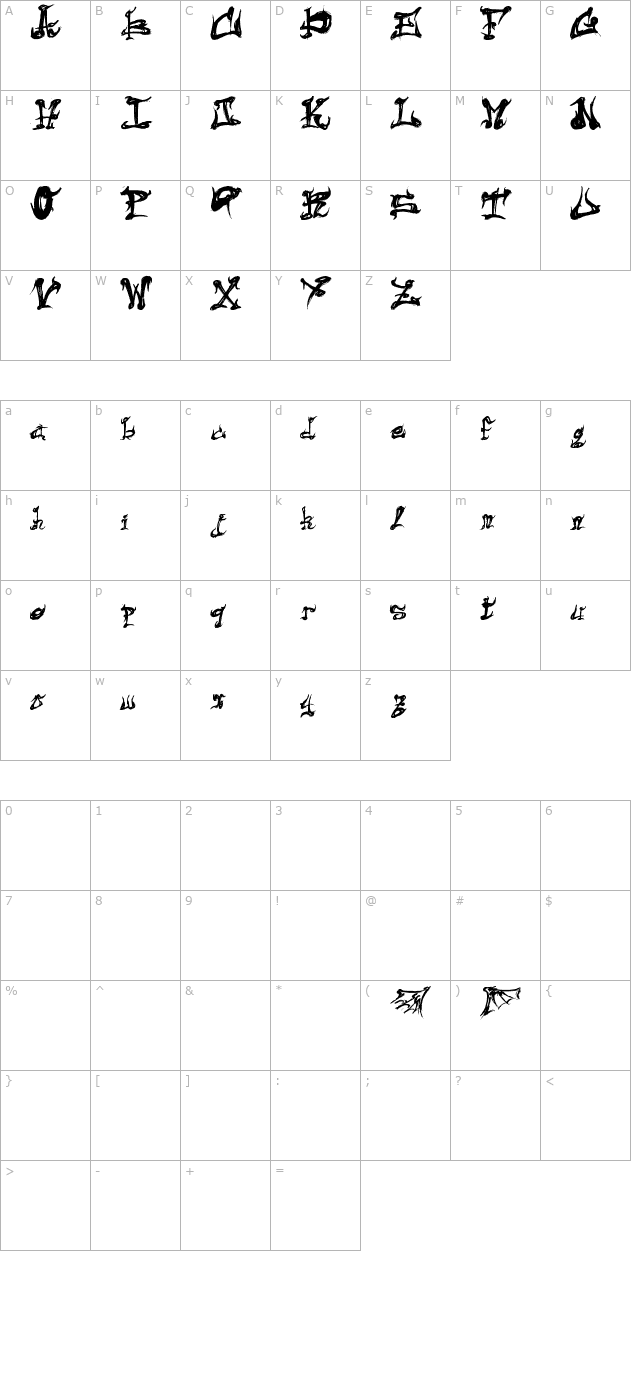 dark-flame character map