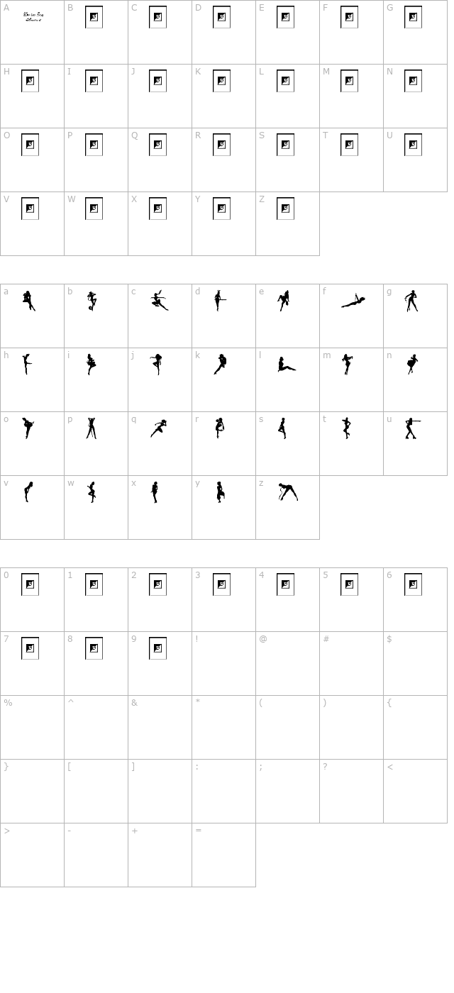 Darrians Sexy Silhouettes 2 character map