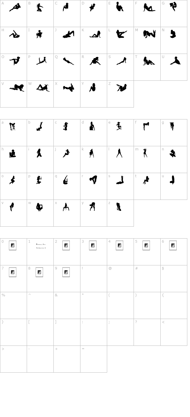 Darrians Sexy Silhouettes 4 character map