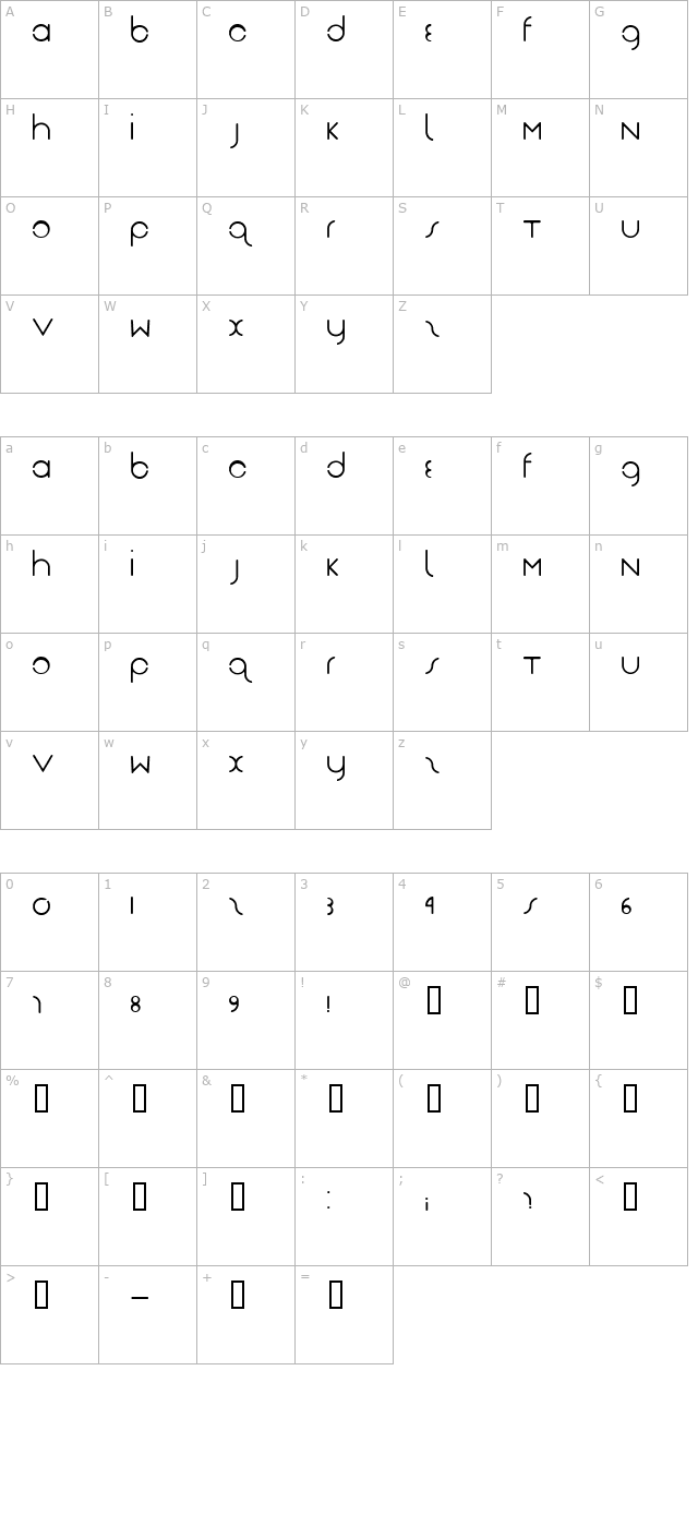 das-reicht-gut-regular character map