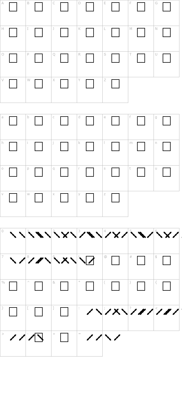 dataglyph-sp character map