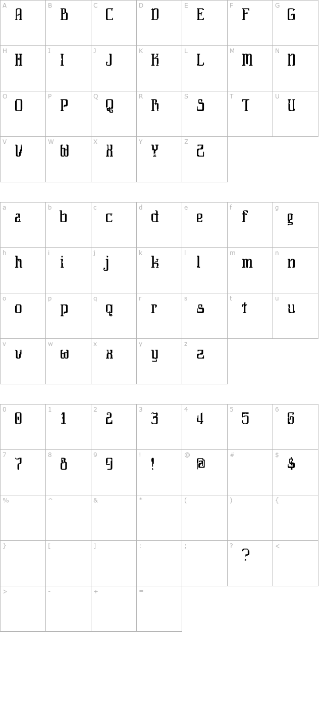 daybreaker character map