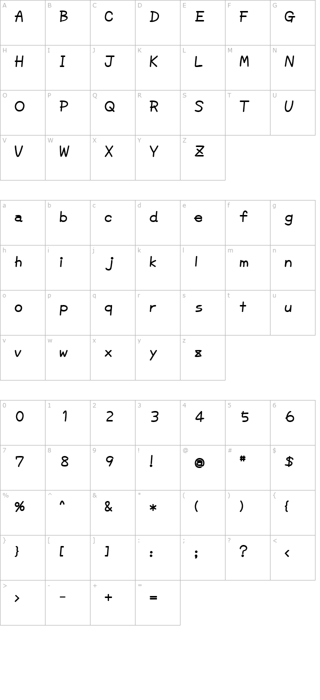 ddmerrow character map