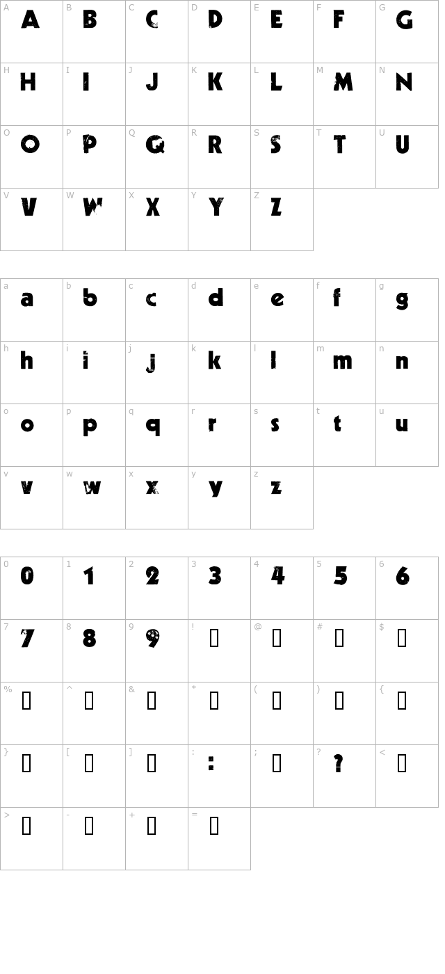 Decade character map