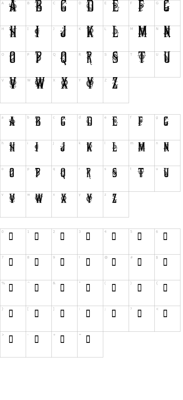 deco-caps character map