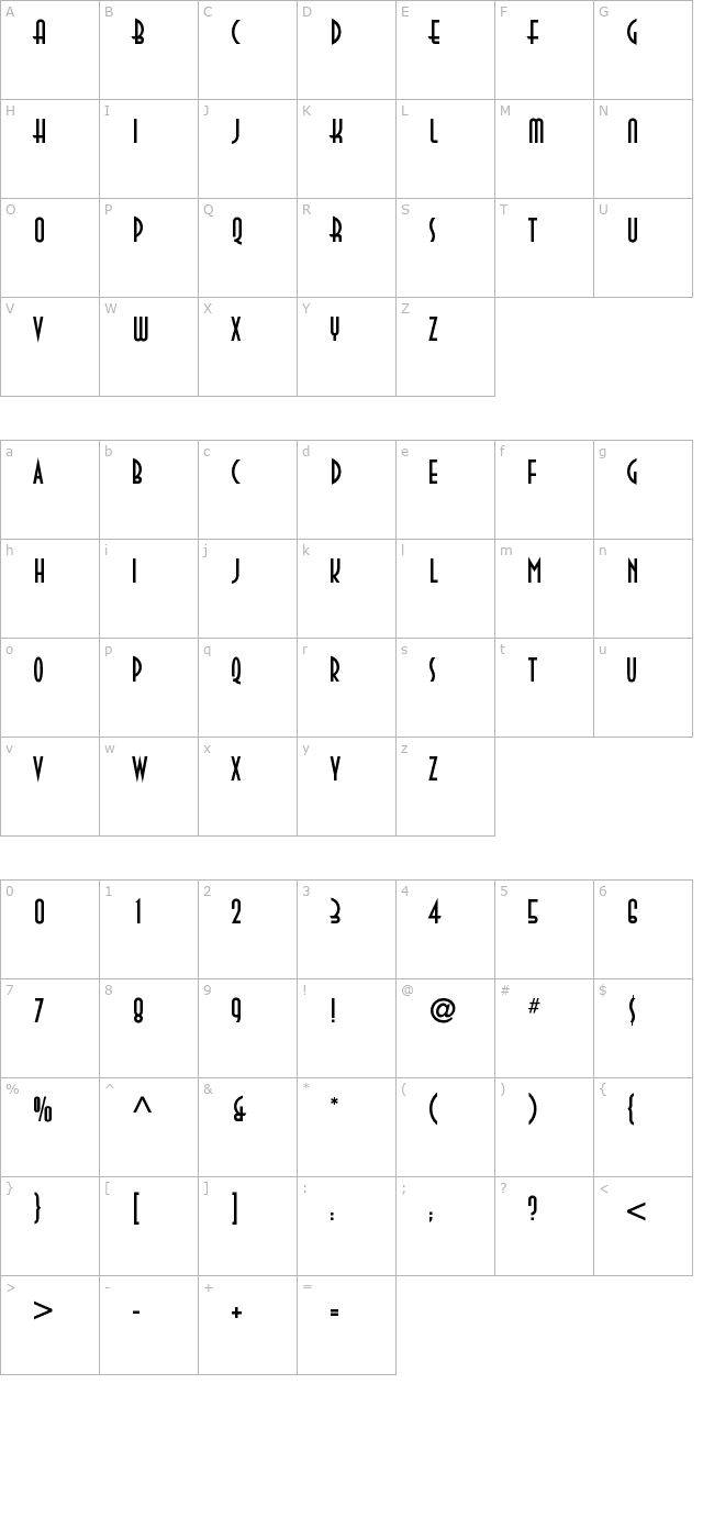 decotech-tl character map