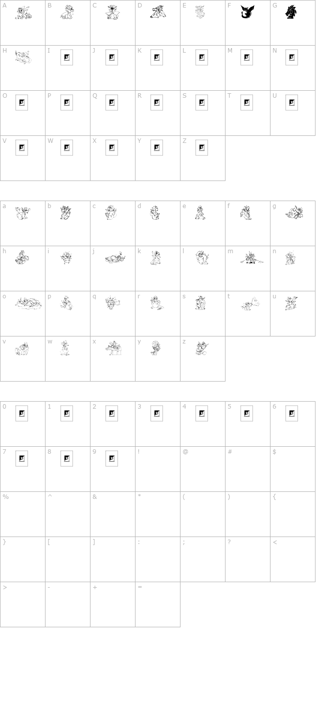 Delightful Lil Dragons character map