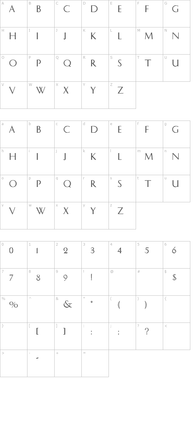 Delphian CG character map