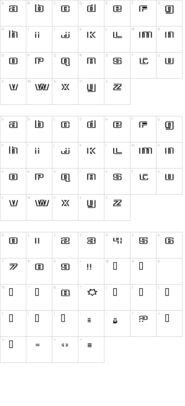 deluxe-ducks character map