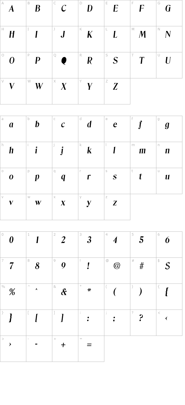 denver-demiboldita character map