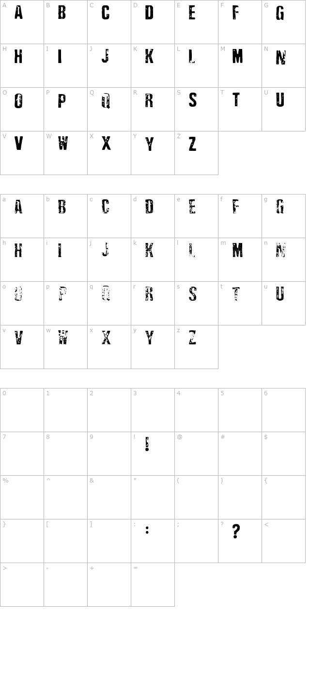 Depressionist Three character map