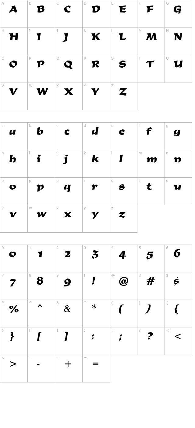 derby character map