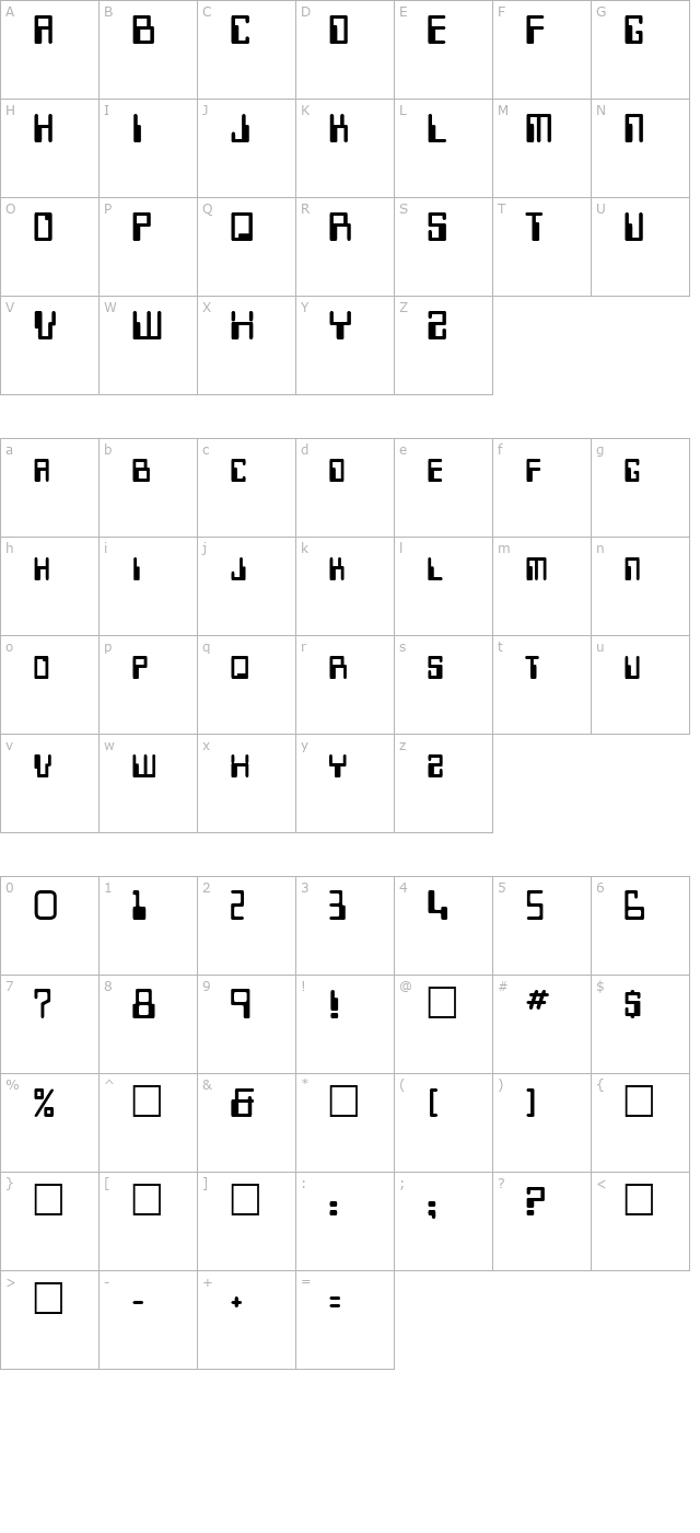 Desoto character map