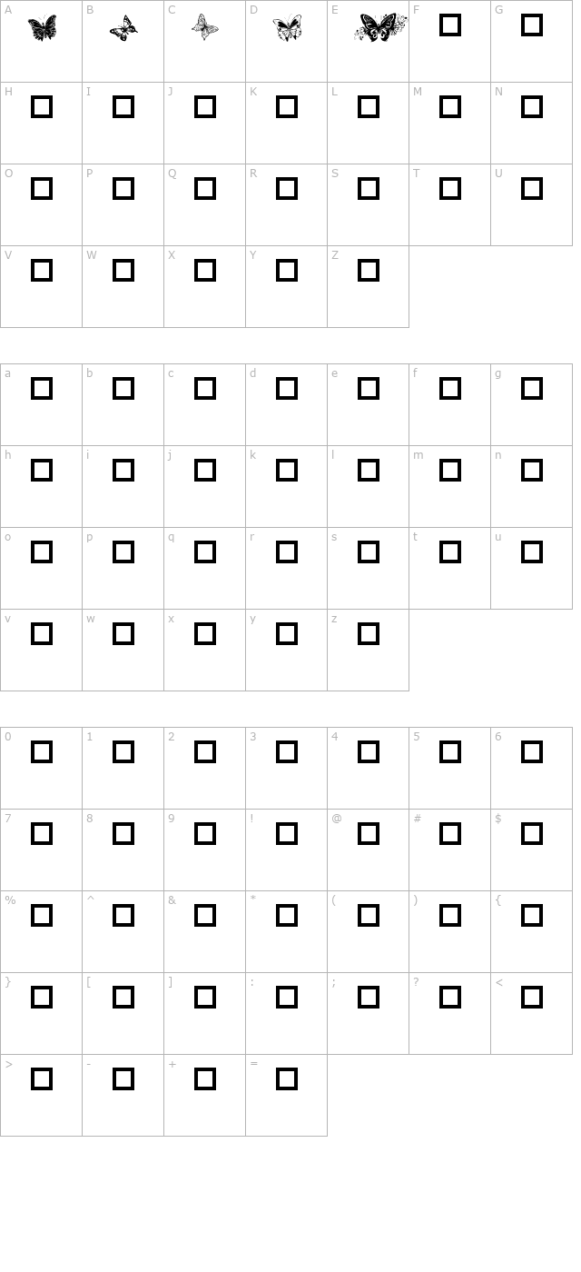 destinys-butterfly-dingbats character map