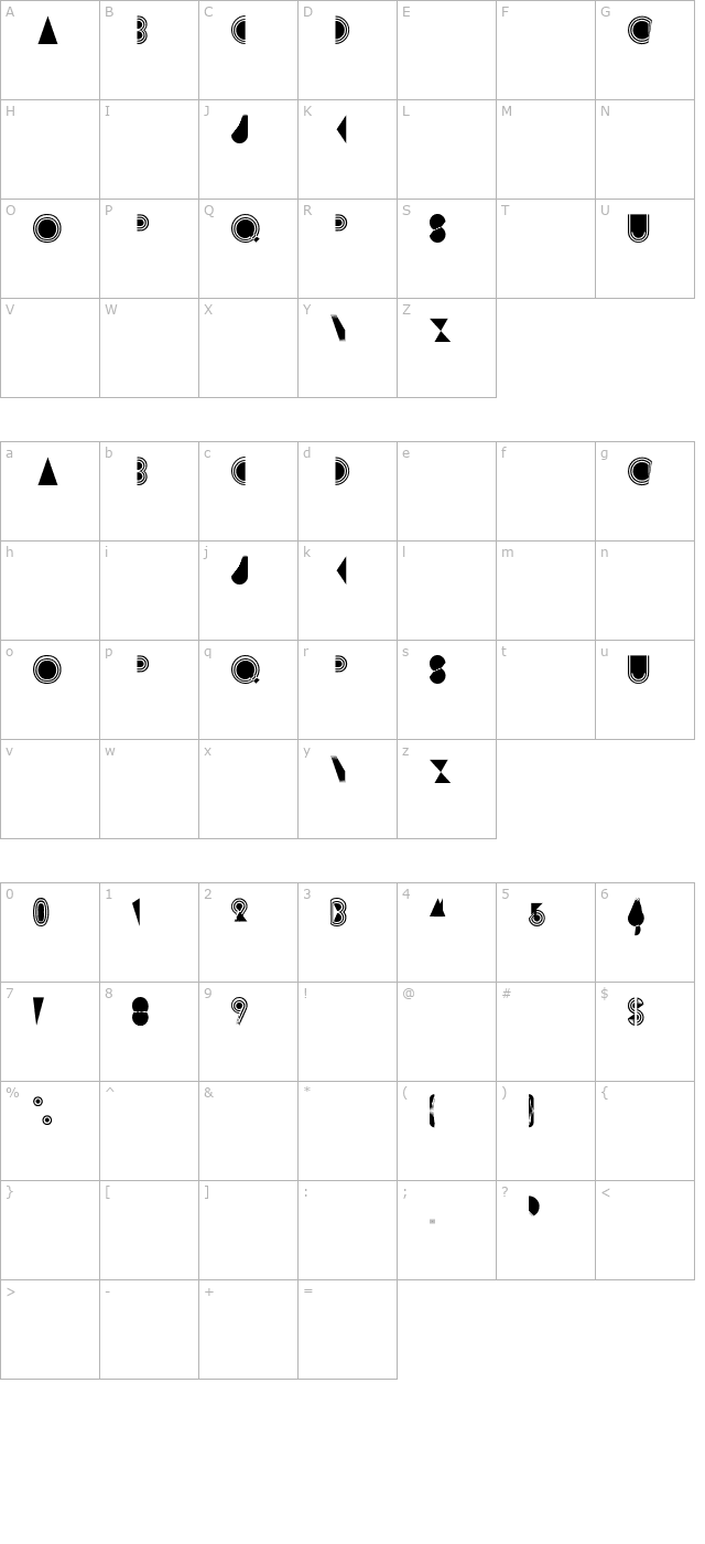 Detroit 1 character map