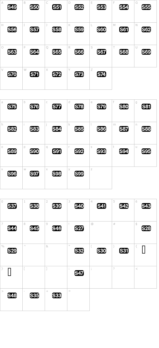 DeutscheBahnAG Four character map