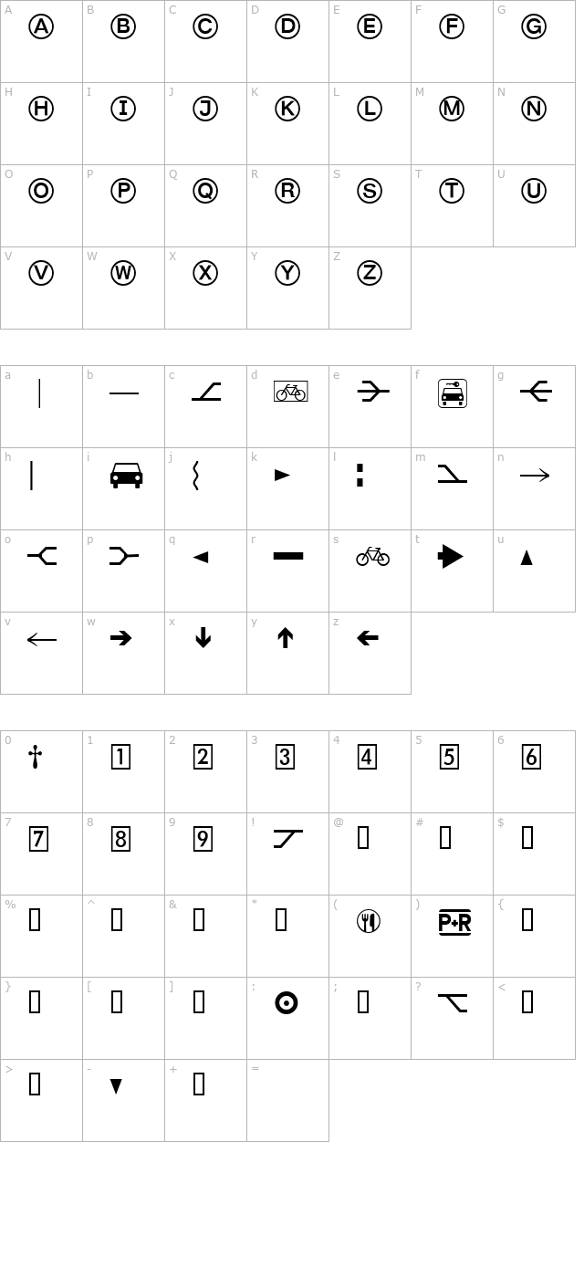 DeutscheBahnAG Three character map