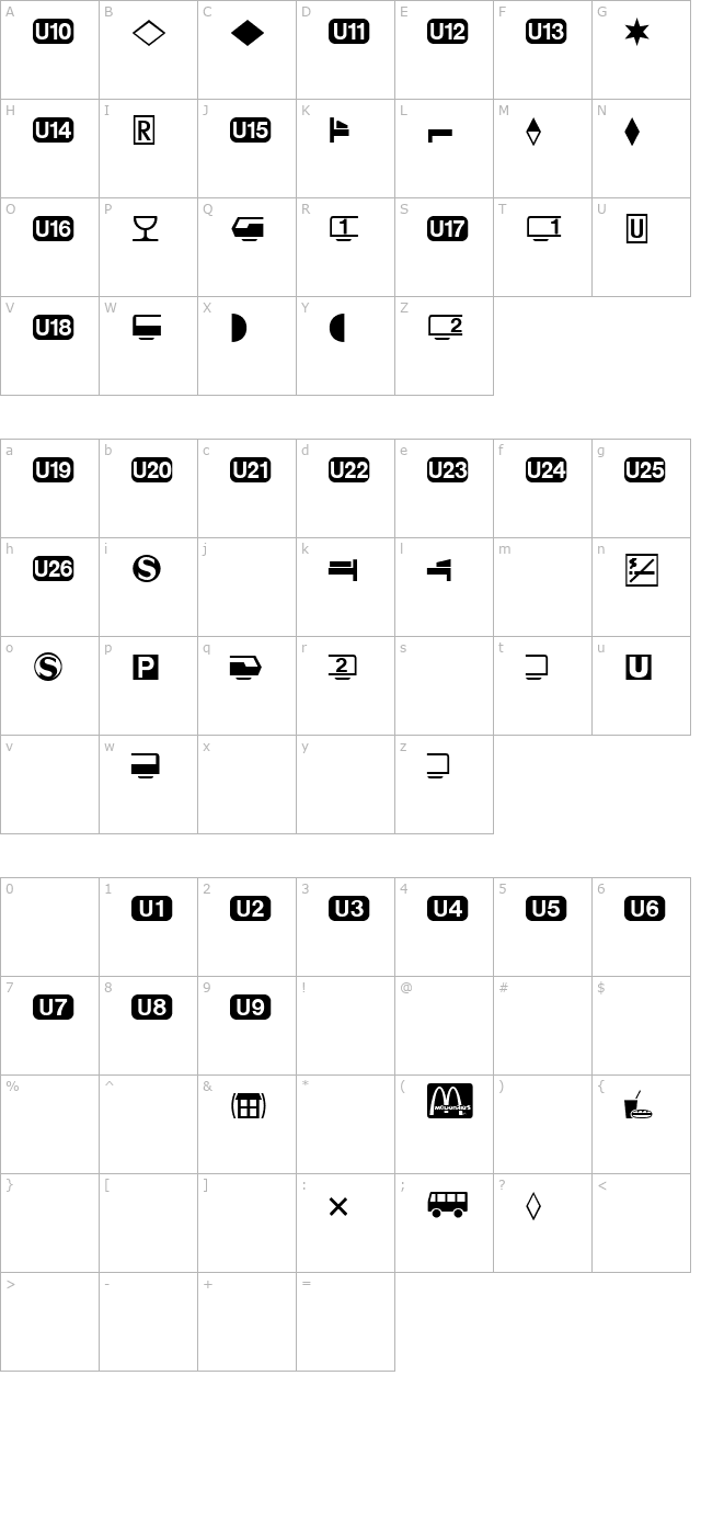 DeutscheBahnAG Two character map