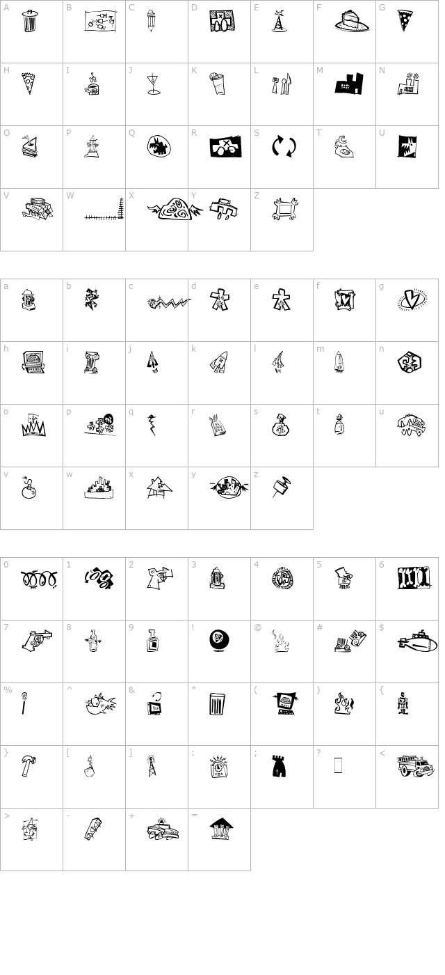 DF Urbans Plain character map