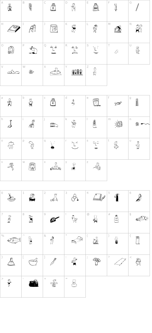 DF Well Beings Plain character map