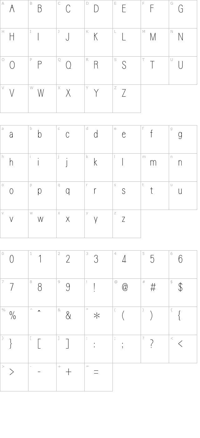 DFGKinBun-W3 character map