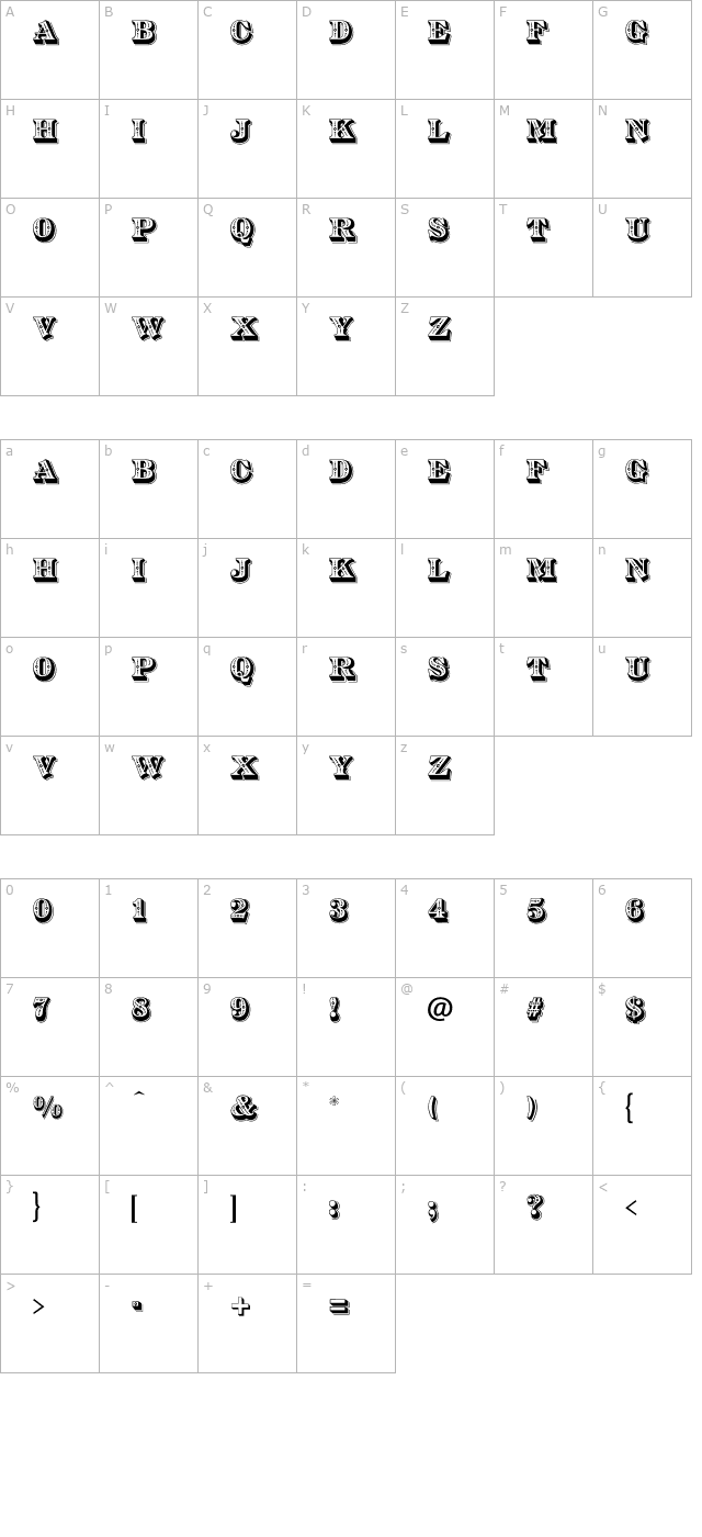 DiamondInlay-Regular character map