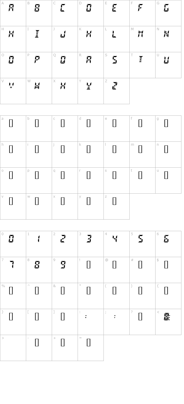 digital2 character map