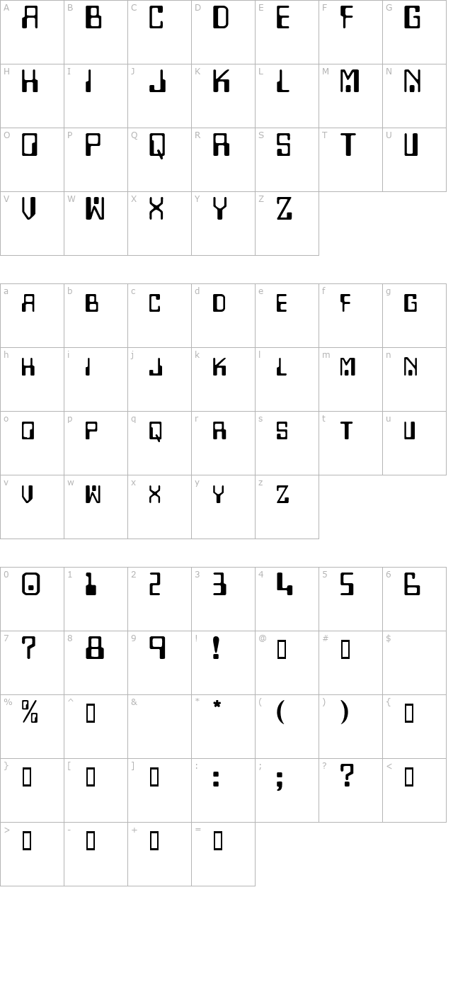 digitalmachine character map