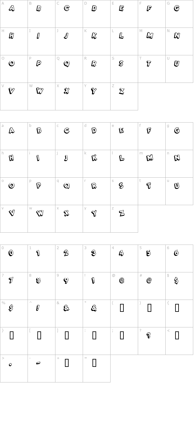 DimWitGauche character map