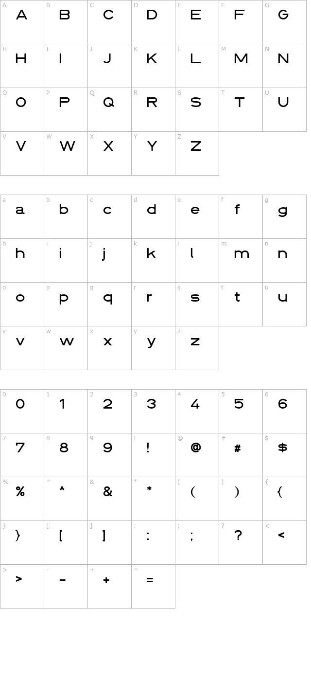 Din 1451 character map