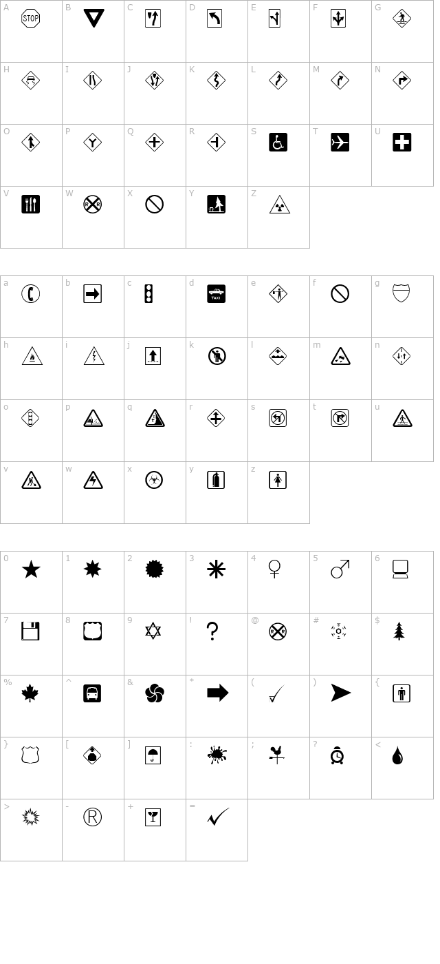 dingdong-signs-o-the-times character map