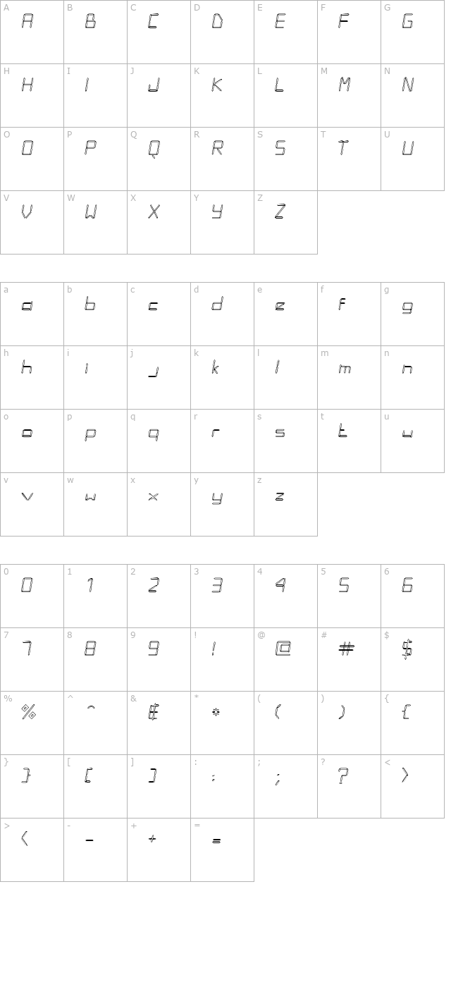 Diodes Light character map