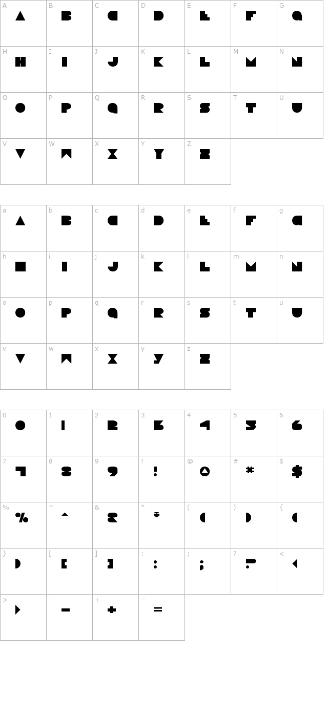 Disco Deck character map