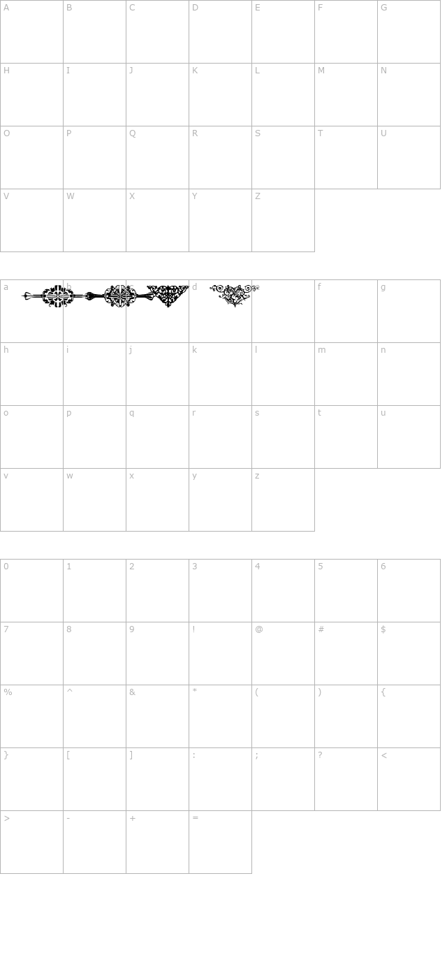 Dividers 4 character map