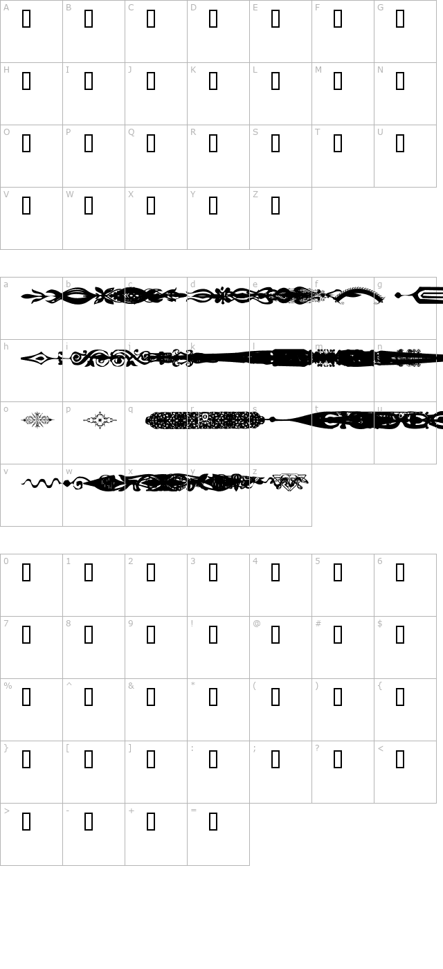 dividerstwo character map