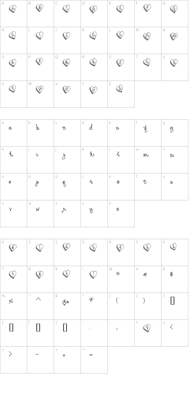 dj-candy-heart character map