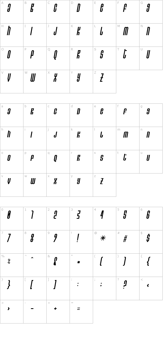 do-not-eat-this-italic character map