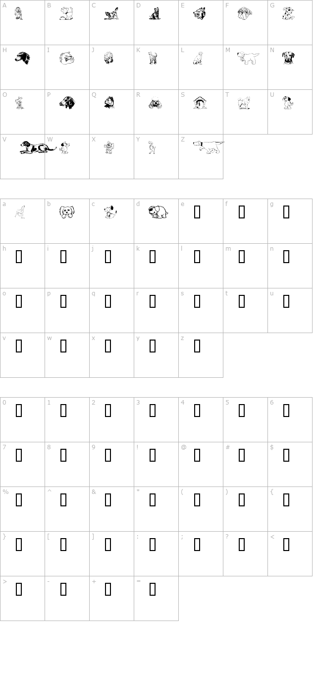 doggart character map