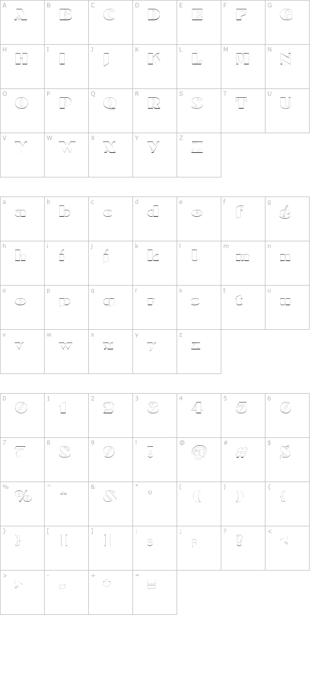 domenicoutline character map