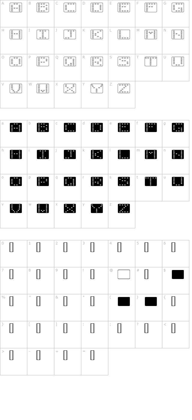 Domino flad character map