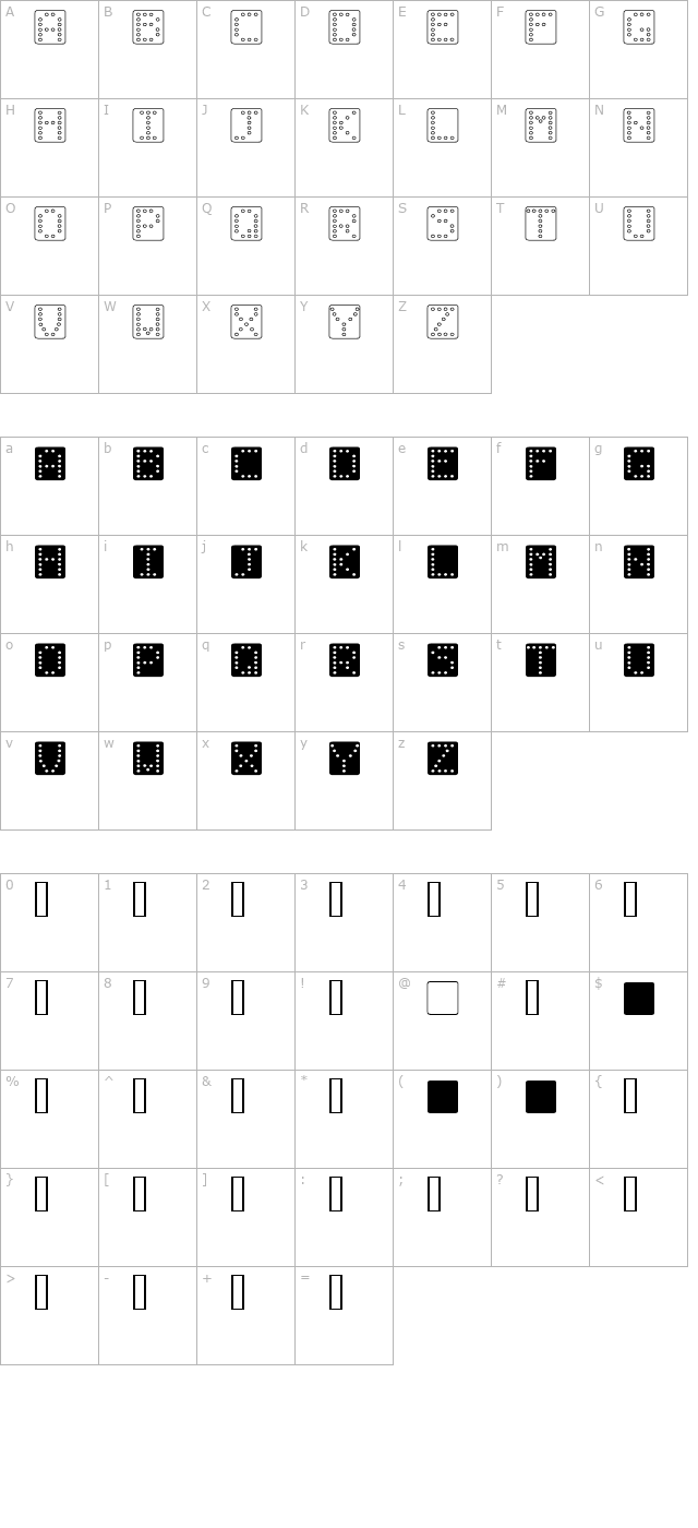 domino-square character map