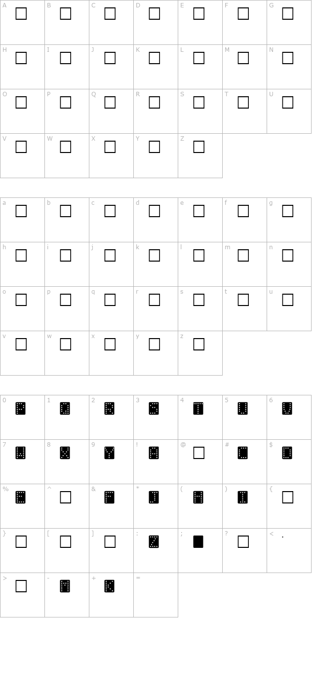 DominoEffect character map