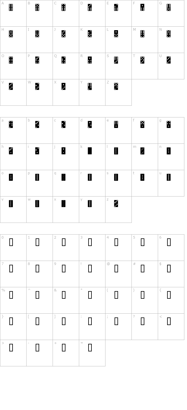 dominoes character map