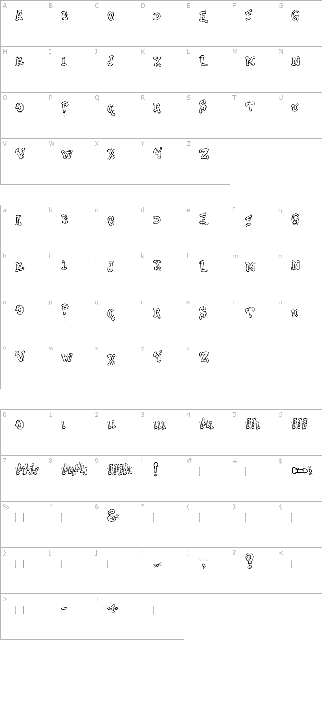 dongcasual character map