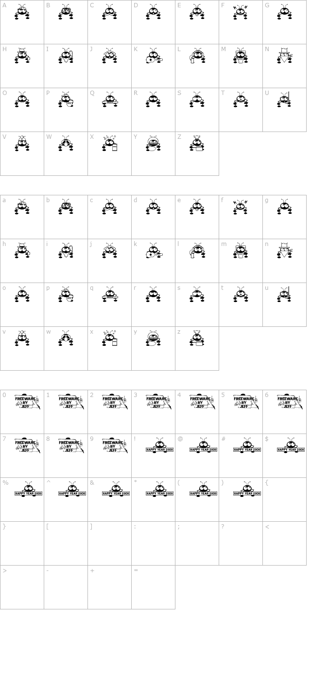 dont-bug-me-jl character map